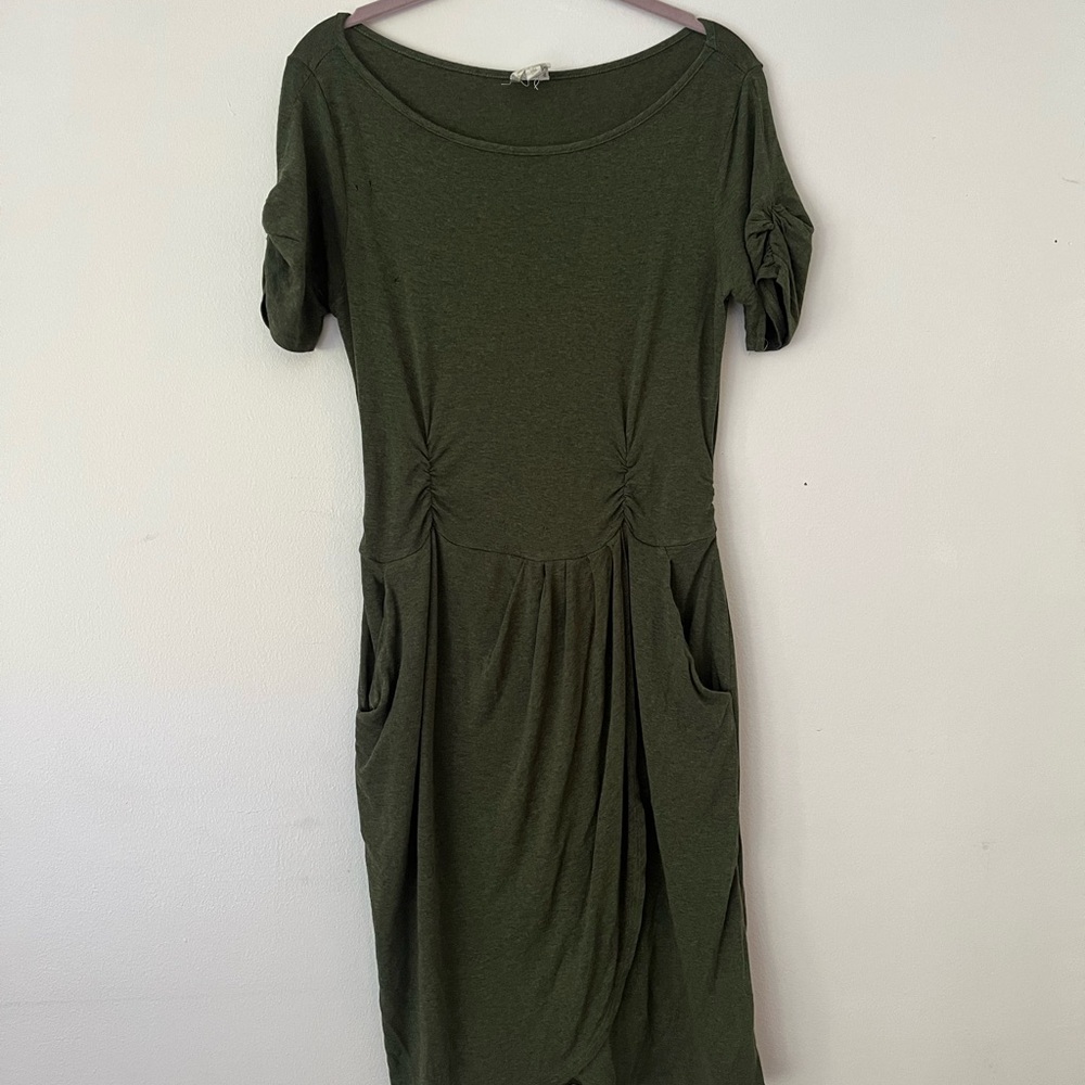 Cute green short sleeved dress from Anthropologie